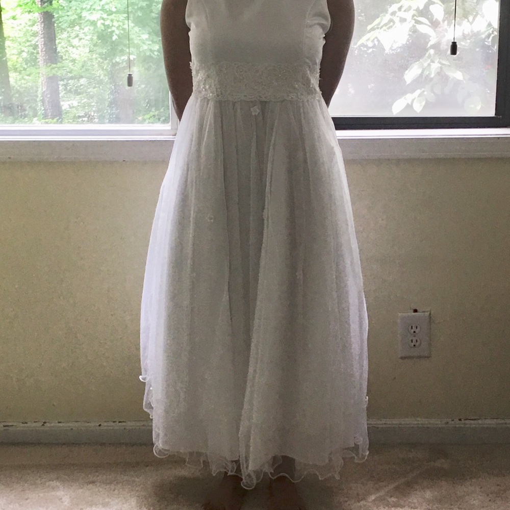 White Dress with Veil